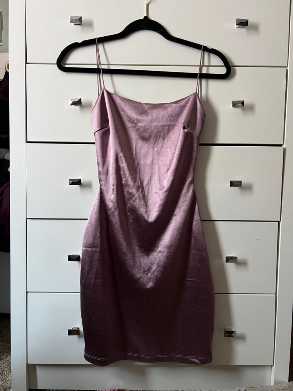 Windsor Mauve Satin Slip Mini Dress